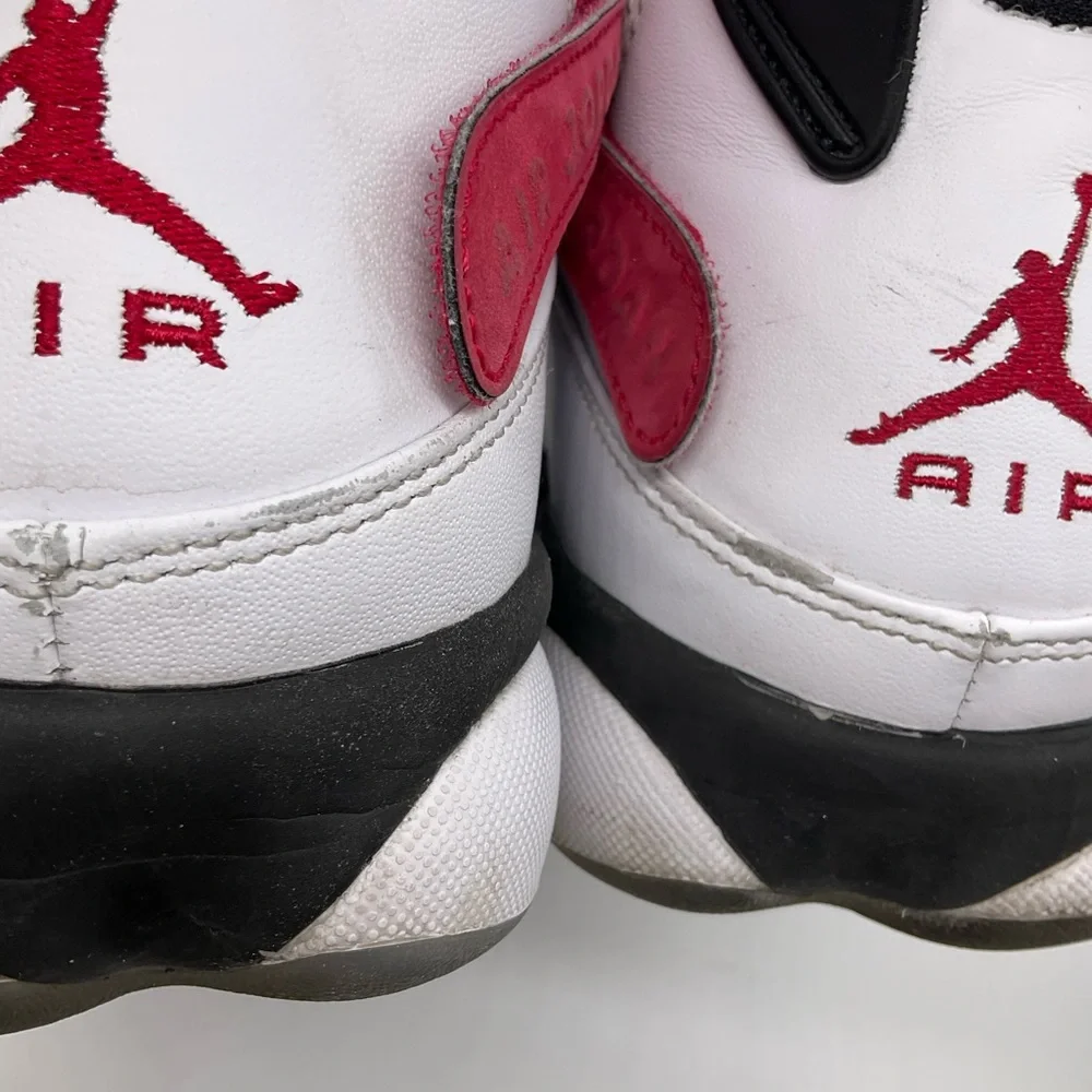NIKE JORDAN 6 RINGS WHITE BLACK CARMINE RED‎ BASKETBALL SNEAKERS